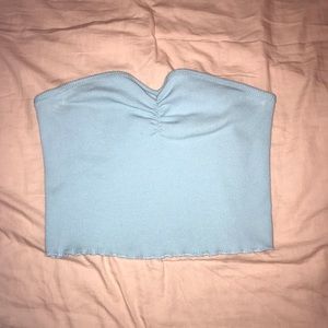 Sky blue tube top